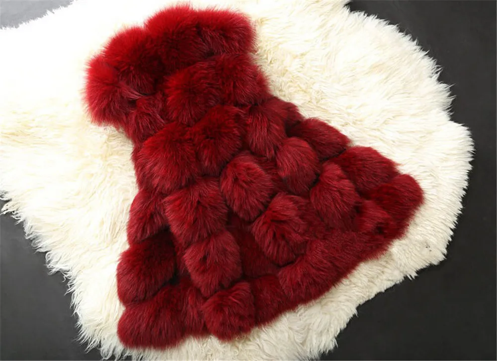 Plus size 4XL Fur Vest coat Luxury Faux Fox Warm Women Coat Vests Winter Fashion imitation furs Women's Coats Jacket Gilet Veste (1)