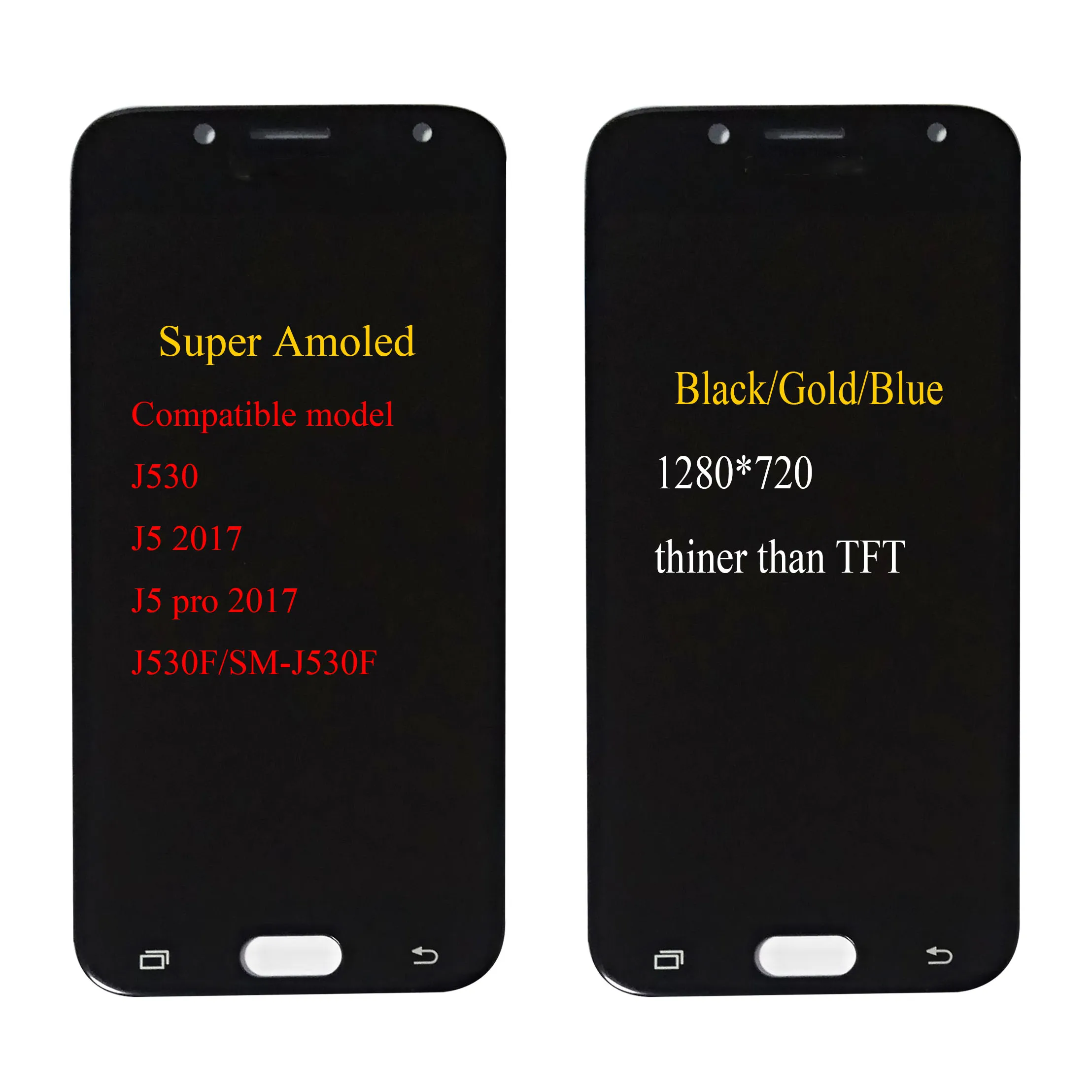 Для samsung Galaxy AMOLED lcd J5 J530 J530F J530M lcd дисплей кодирующий преобразователь сенсорного экрана в сборе с регулировкой яркости