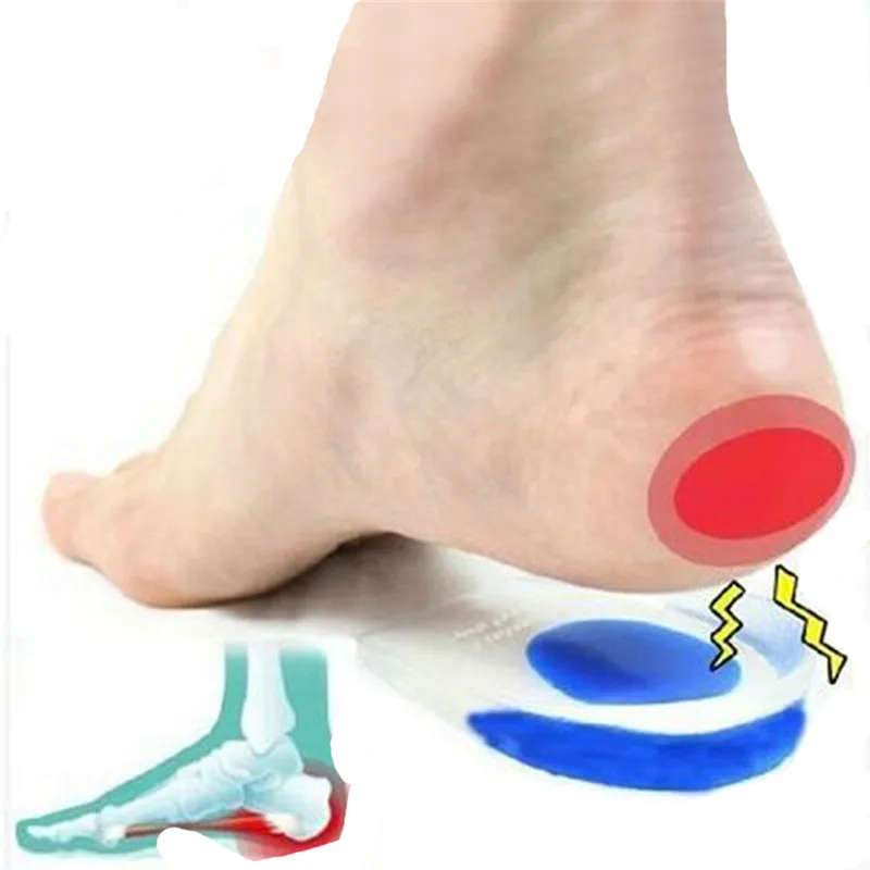 Buy 1pair Soft Silicone Gel Insoles for heel spurs pain Foot cushion Foot