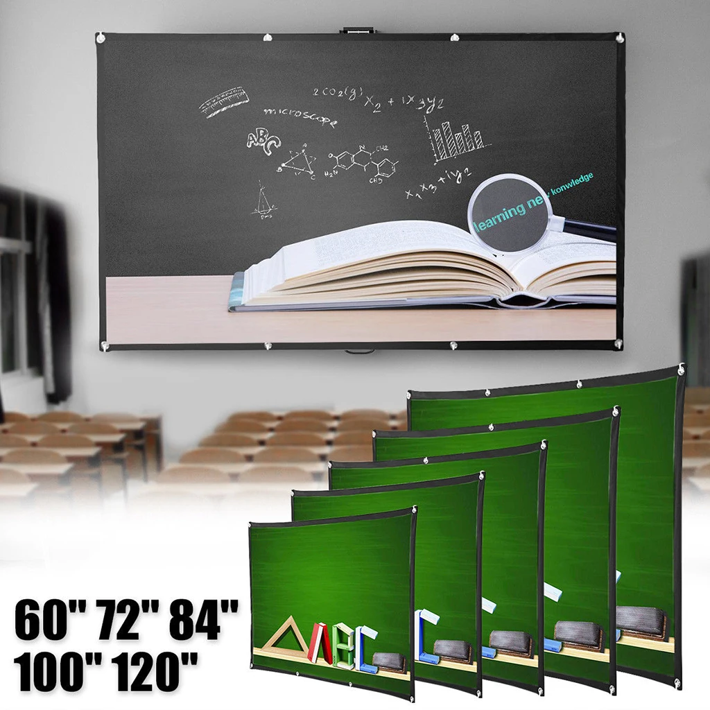 Soft Projector Screen Film Home Cinema Movie Screen Projection 100%polyester material folding packaging small size HD projection