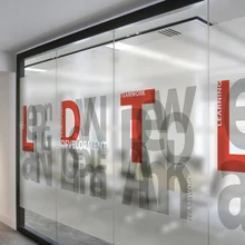 Матовая Заказная декоративная стеклянная фольга взрывозащищенные электростатические наклейки компания раздвижная офисная дверь стеклянная дверь-87