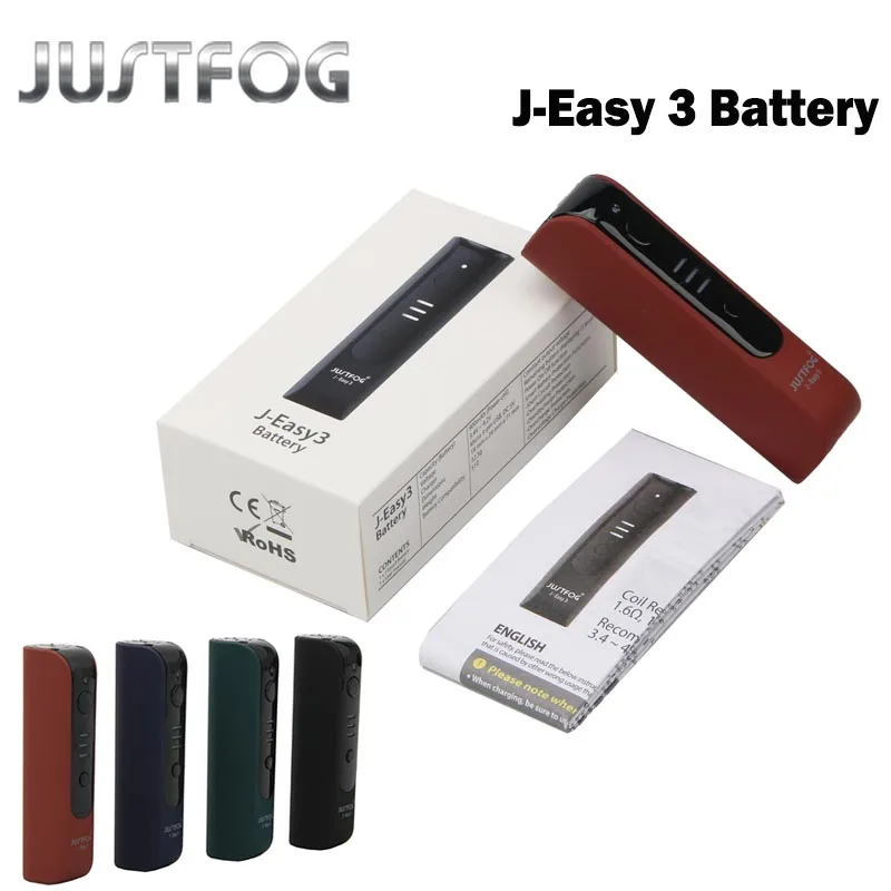 Оригинальный JUSTFOG J Easy 3 батарея VV мод 900mAh с индикаторными лампами для P16A