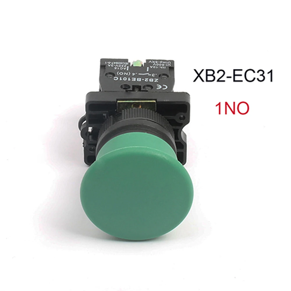 XB2-EC31 XB2-EC42 XB2-EC51 с грибовидной головкой кнопочный переключатель 22 мм Мгновенный самозапуска 1NO/1NC красный, зеленый, желтый