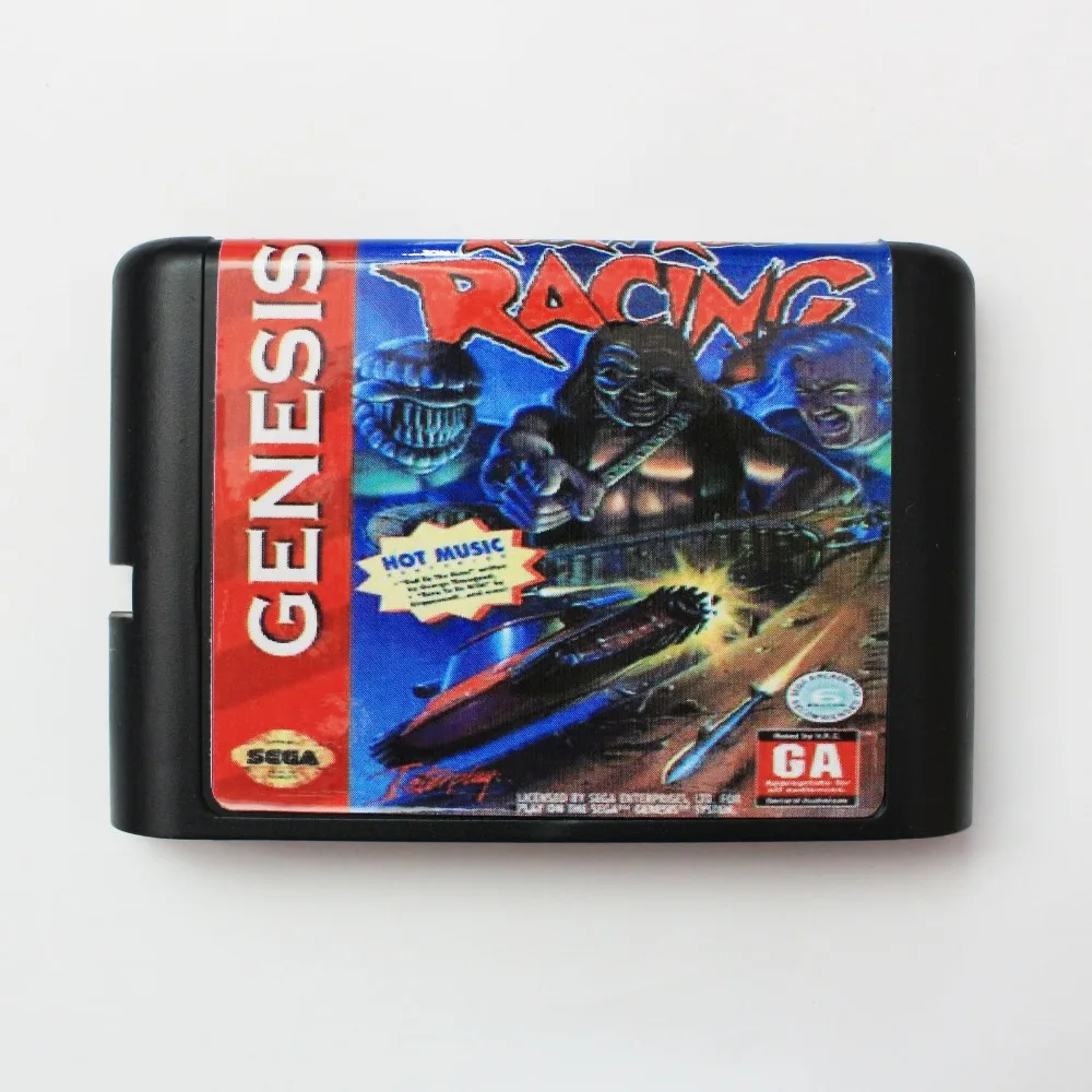 Rock N'Roll Racing 16 Bit MD Game Card For Sega Mega Drive For Genesis ...