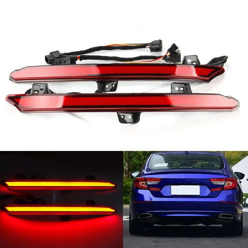 

2x LED Rear Bumper Light Tail Flow Turn Signal Lamp For Honda Accord 10th 2018 2019