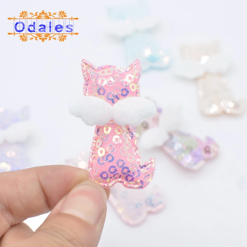 24 шт. Kawaii Cat Bling Appliques Скрапбукинг мягкие Патчи DIY головные уборы зажимы аксессуары головной убор стикеры поставки