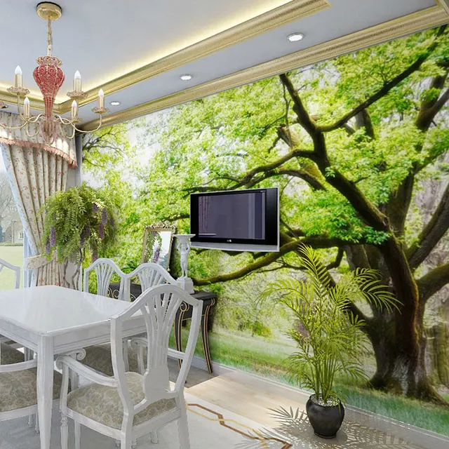 Bos Hout Landschap Bomen Foto Behang 3D Natuur