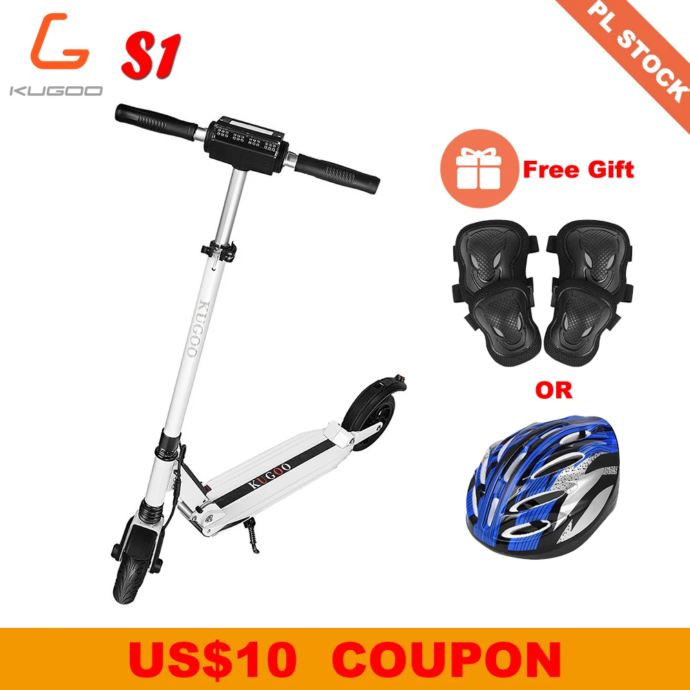 

Original KUGOO S1 Folding Electric Scooter 350W Motor LCD Display Screen 3 Speed Modes 8.5 Inches Solid Rear Anti-Skid Tire