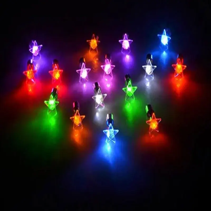

10pcs/set Star Stud Earring Glowing Light Up Charm Stainless Steel LED Ear Stud Earring For Women Jewelry Christmas Gifts