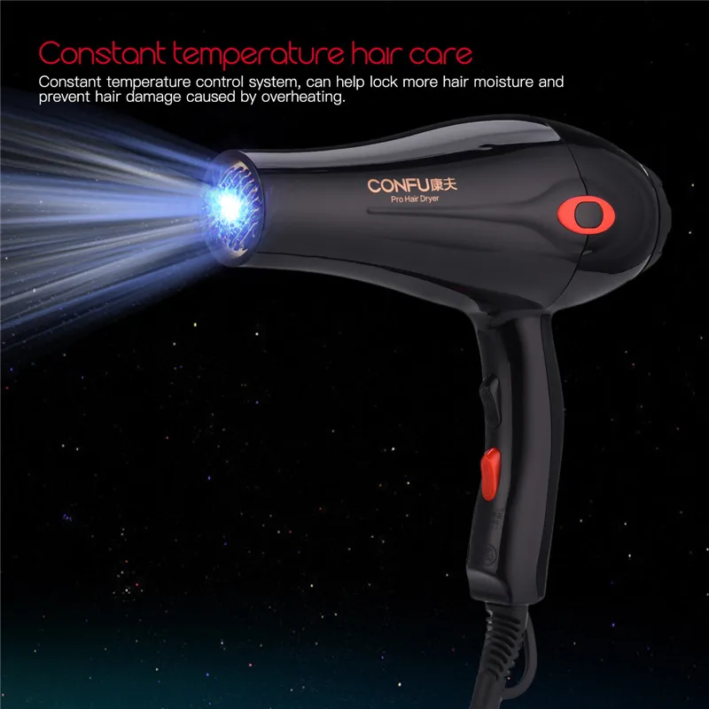 

Powerful Professional Salon Hair Dryer 1900W Blow Dryer Electric Hairdryer Constant Temperature Collecting Nozzle Hair Styling