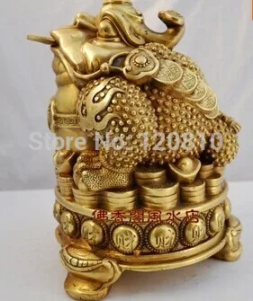 

Bronze statue copper toad lucky decoration 7-star Large gold toad golden cicada opening gifts