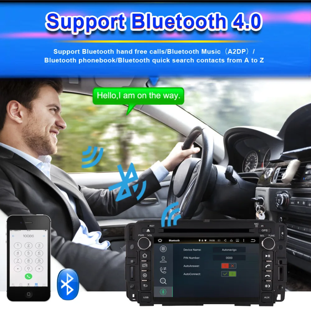 Top Android 8.0 Octa Core 4GB RAM Car DVD Multimedia Player with Big USB AUX For GMC Yukon Tahoe Acadia 2007-2012 GPS Navigation 5