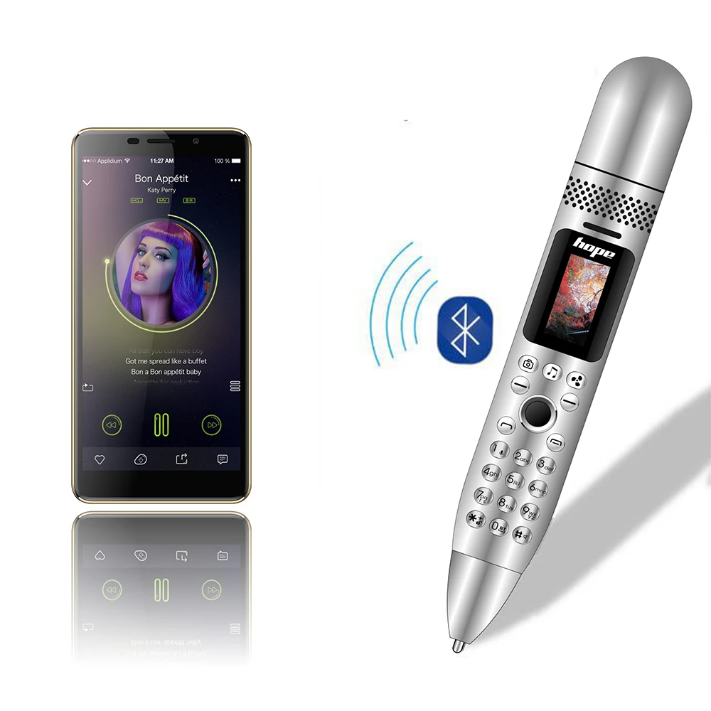 Mini Cute Pen Mobile Phone With Electric Fan 2G GSM Magic Voice Dual Sim Camera MP3 BT Dialer Recording Pen With Flashlight