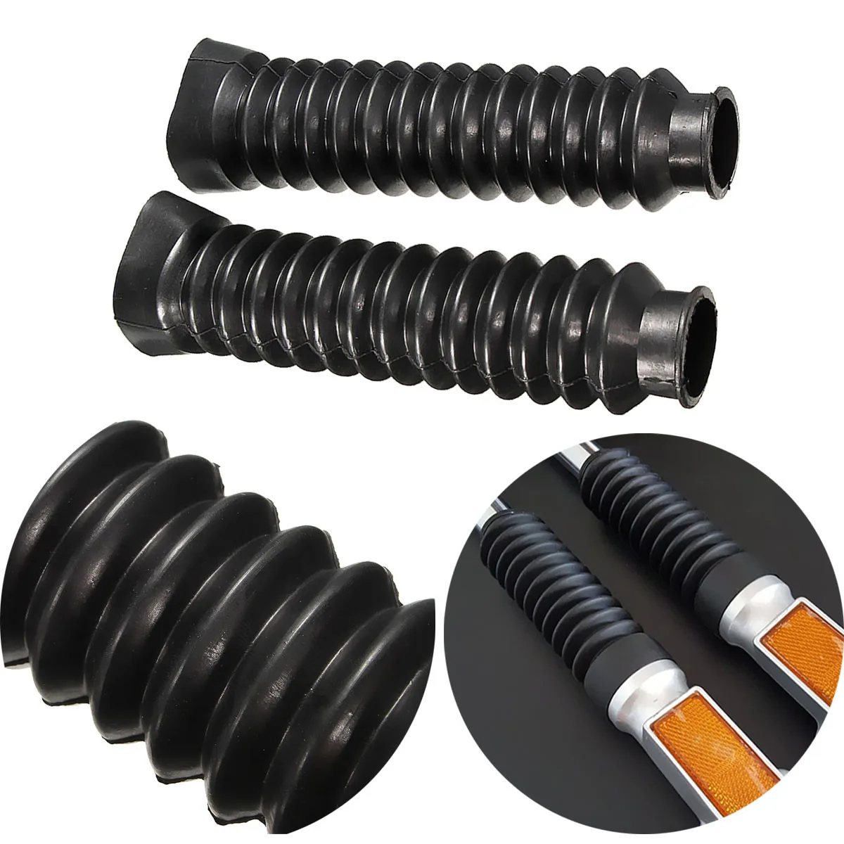 

2Pcs Motorcycle Front Fork Cover Gaiters Boot Shock Protector Dust Guard for Off Road Pit Dirt Bike Motocross Bicycle
