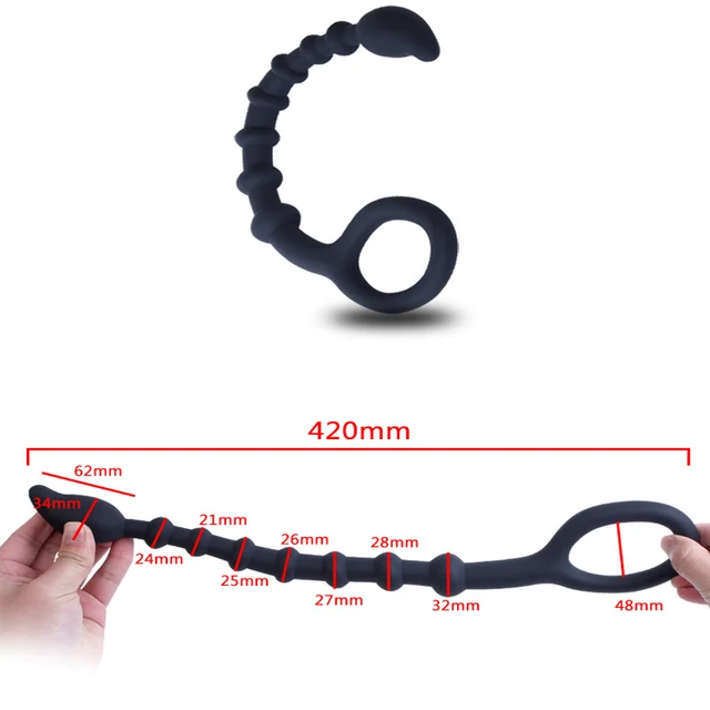 Nuevo 420mm largo anal juguetes negro silicona anal prostata prostata anal masaje 8 beads juguetes sexuales para hombres juguetes eróticos butt plug anal 5b6ed9 Nuevo 420mm largo anal juguetes negro silicona anal prostata prostata anal masaje 8 beads juguetes sexuales para hombres juguetes eróticos butt plug anal 5b6ed9
