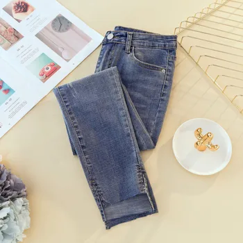 

JUJULAND 2019 Jeans Female Denim Pants Black Color Womens Jeans Donna Stretch Bottoms Skinny Pants For Women Trousers 8221