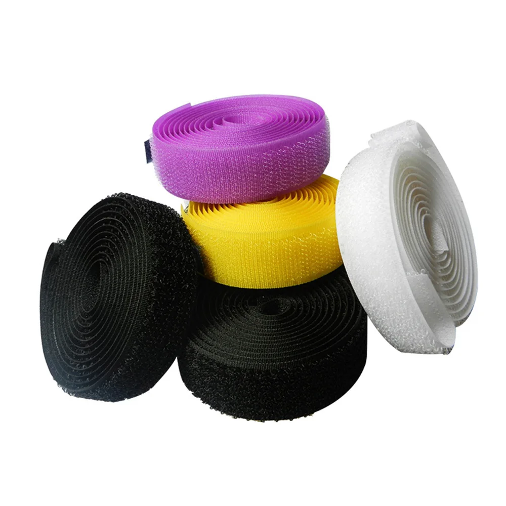 

stock 2yards/lot hook loop adhesive luggage hook tape for clothing hook and loop tape self-adhesive adhesive fastener for shoes