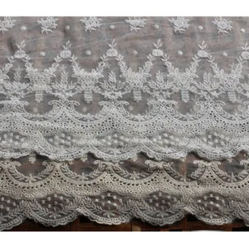 

Exquisite Mesh Embroidery Lace Trim DIY Clothing Decoration Lace Sewing Accessories Skirt Length Width 26CM and 30cm