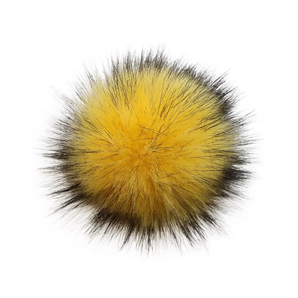 H Fashion Cute DIY Knitting Hats Accessires-Faux Fake Fur high quality Pom Pom Ball with Elastic Band - Цвет: H