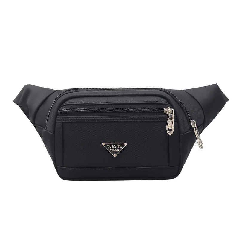 

Waterproof Men Female Casual Functional Fanny Pack Waist Bag Money Phone Belt Solid Color Bag with 3 Zipper Bags Large Capacity