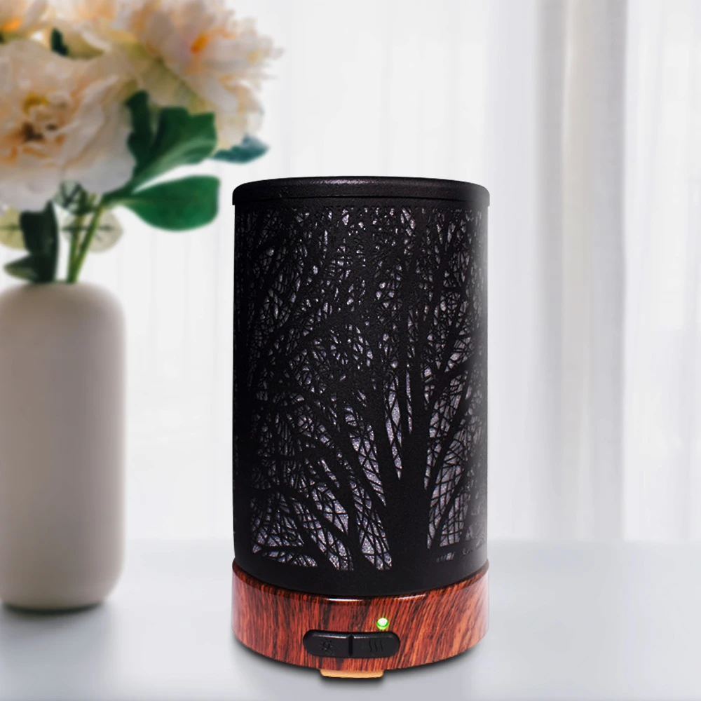 spesifikasi Logam Diffuser Minyak Esensial 100 Ml Aroma Diffuser Ultrasonik Aromaterapi Humidifier Kabut Dingin Pembuat untuk Rumah Kantor Escritori