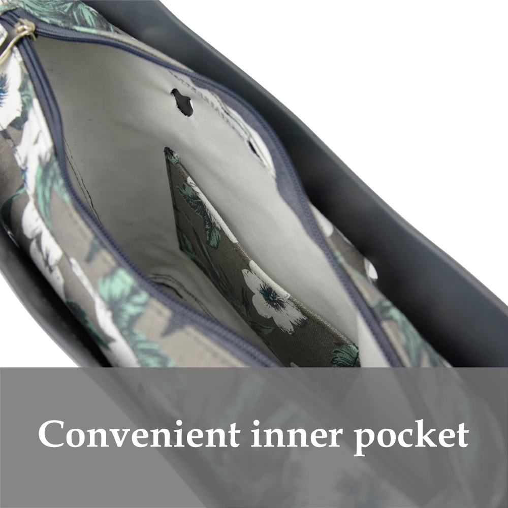 TANQU New Colorful Waterproof Inner Lining Insert Zipper Pocket for Classic Obag Canvas  Inner Pocket for O Bag