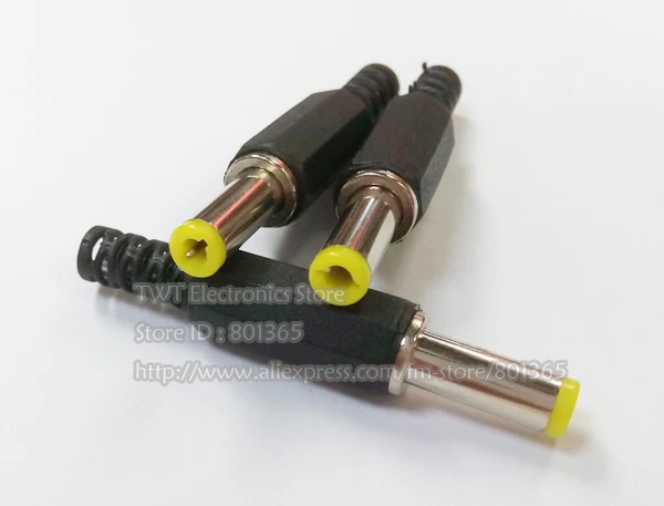 

DC Male 5.5*2.5mm yellow Tip plastic Cover Connector Adapter , DC Power Jack Plug 5.5 2.5, 60pcs Free shipping