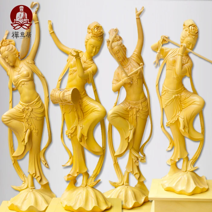 Torreya wood savine wood decoration bodhisattva religious statues