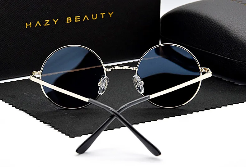 Классические маленькие круглые солнцезащитные очки женские модные затемненные, с поляризацией Солнцезащитные очки Ретро покрытие линзы очки Oculos de sol