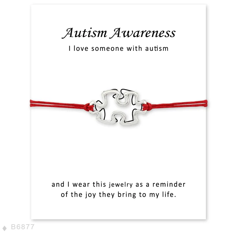 

Make a Wish Fight for a Cure Hope Faith Love Ribbon Puzzle Pieces Charm Autism Diabetes Diabetic Awareness Bracelets for Women