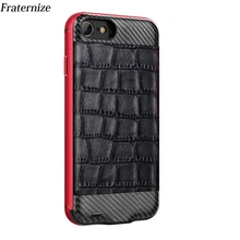 Тонкий чехол для зарядного устройства из натуральной кожи для iPhone 6, 6s, 7, 8, внешний аккумулятор из углеродного волокна, чехол для зарядки, алюминиевая рамка