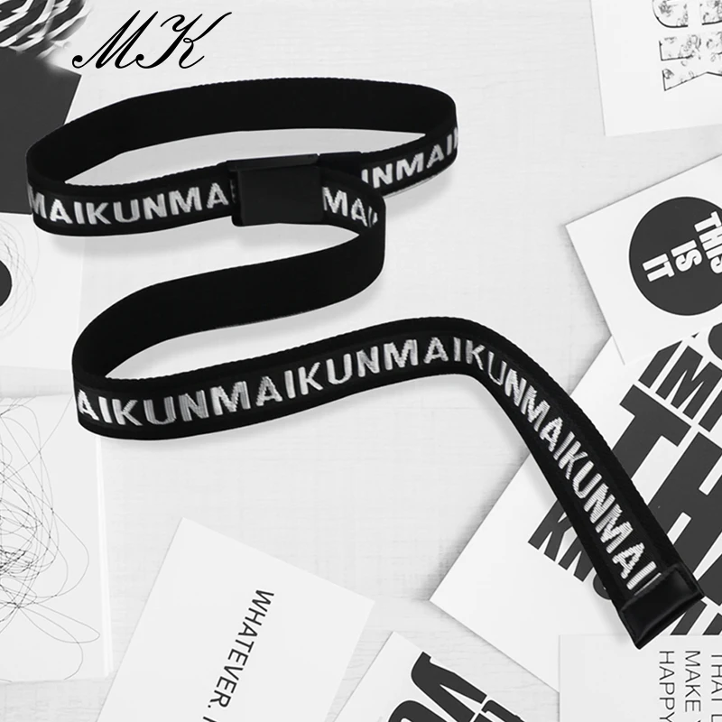  Maikun Men Canvas Belts Casual Harajuku Men Belts Tactical Metal Buckle Men Belts For Jeans Shirts 