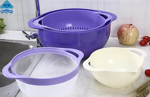 Wishome Plastic Drain Basket Fruit Vegetables Strainer Vegetable Tools CH1818 | Дом и сад