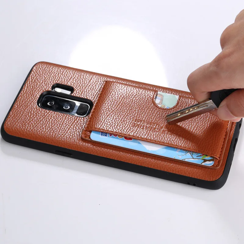 

Luxury High Quality Wallet With Card Slot Flip Cover Leather Back Cover Case For Samsung Galaxy S9 /S9 Plus
