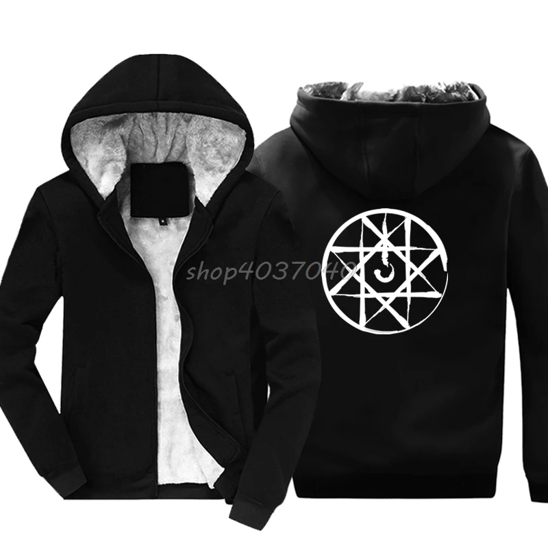 

Anime Fullmetal Alchemist Teamelric Sweatshirt Men Winter Cotton Keep Warm Hoodies Hip Hop Jackets Hoody Harajuku Streetwear