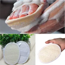 1 шт. отшелушивающая Мочалка для душа, натуральная губка, скраб для тела, удаление омертвевшей кожи, массажная спа-ванна, аксессуары для душа