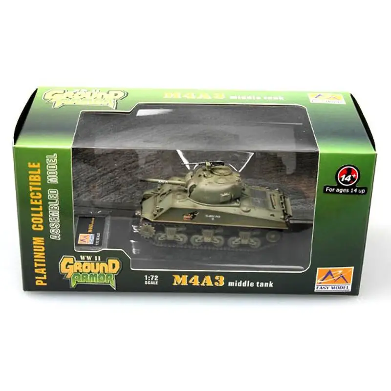 M4A3 sherman tank US army coyote painting weathering no diecast 1/72 Easy model 