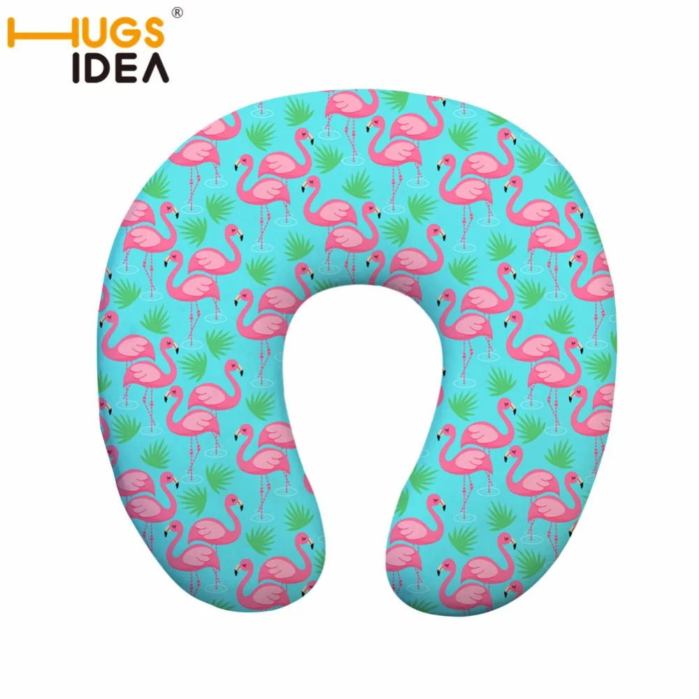 

HUGSIDEA Flamingo Soft U Shaped Memory Foam Pillow Travel Neck Pillow for Office Flight Traveling Pillows Head Rest Cushion