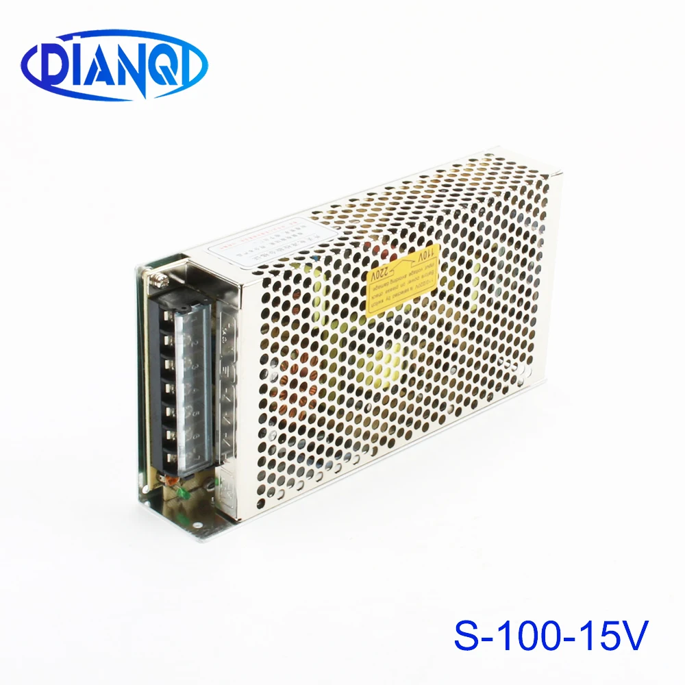 

power suply 100w 15V 6.7A ac to dc power supply unit ac dc converter high quality S-100-15