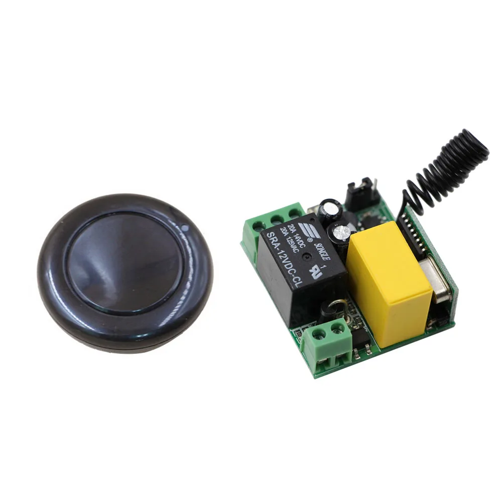 

Best Price AC220V 1 CH 10A Wireless Remote Control Switch System Mini Receiver and Wall Panel Sticky Remote 315mhz 433mhz