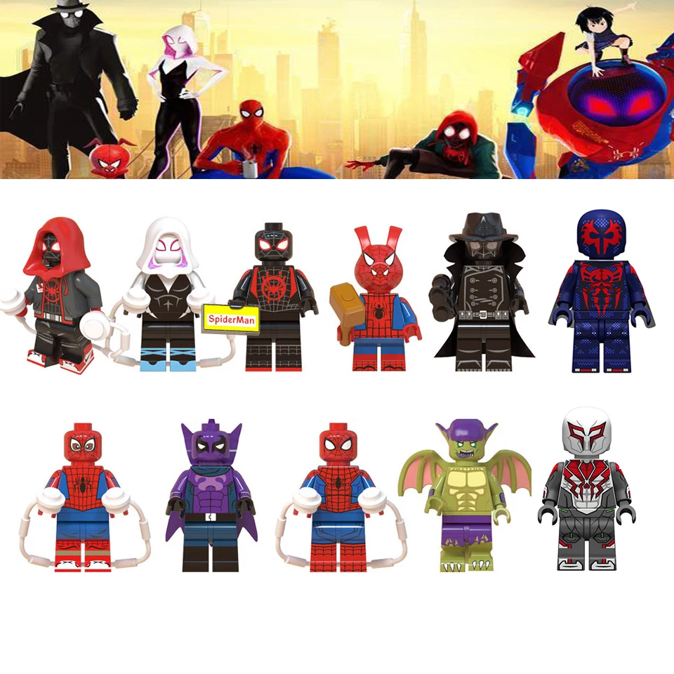 Single Sale SpiderMan Figures Spider-Ham Into the Spider-Verse Figurines Bricks Building Blocks Legoe Minifigured Kids Toys Gift