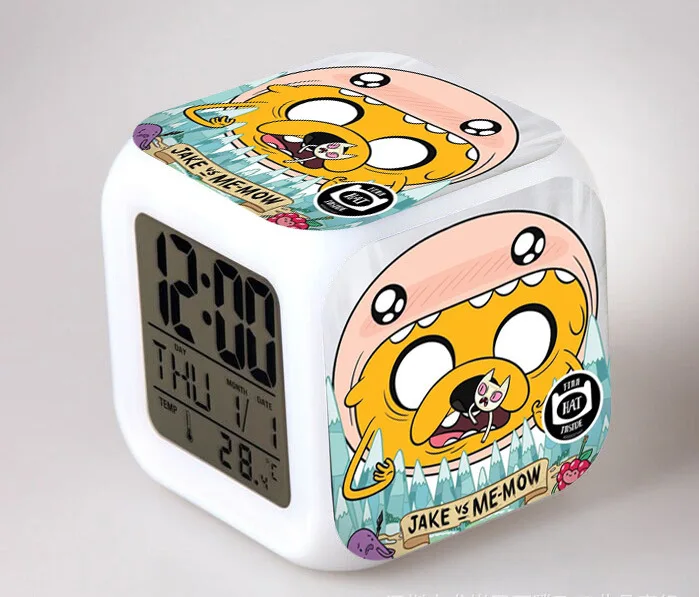 Горячая мультфильм reloj Цифровой де led Цвет ido 7 цветов флэш меняющие игрушки Детский будильник спальня ночные световые часы - Цвет: 16