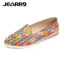 JEARRO/Летние слипоны на плоской подошве Женская Удобная разноцветная обувь Женские повседневные лоферы на плоской подошве женские кроссовки размер 36-41