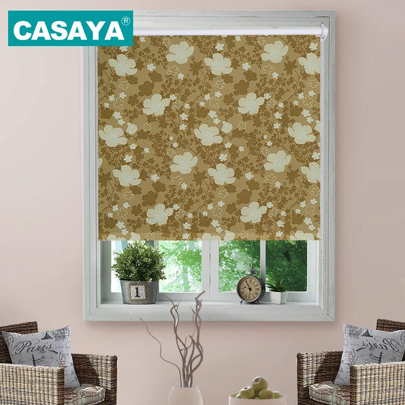 CASAYA, цифровые рулонные жалюзи с принтом, водонепроницаемая ткань, легко фиксируется, горизонтальные затемняющие шторы, занавески для гостиной
