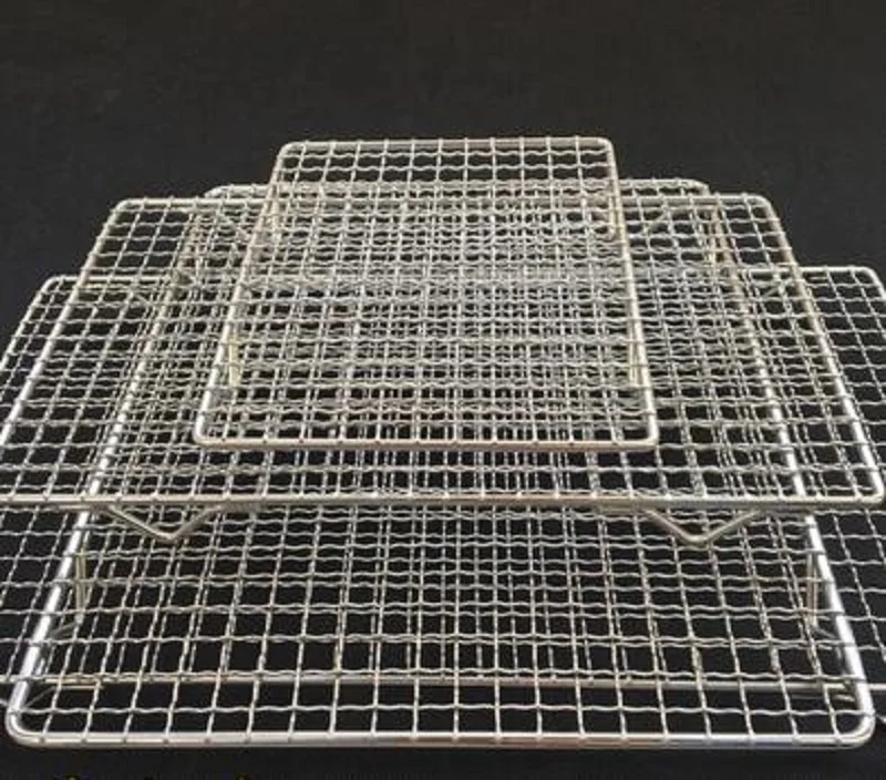 Stainless Steel BBQ Barbecue Grill Grilling Mesh Wire Net Size 2 Cooking Ou J7R1 