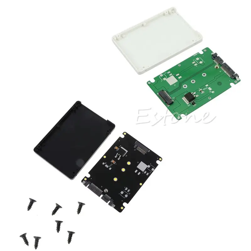 

Enclosure M.2 NGFF SSD to 2.5" SATA Adapter Card With 7MM Thickness Case New