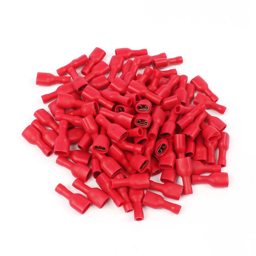 

FDFD1.25-250 Insulating Female Insulated Electrical Crimp Terminal Connectors Cable Wire Connector 10PCS/Pack