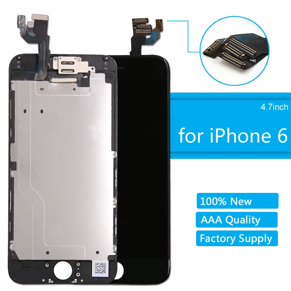 

AAA Quality Touch Screen LCD Full Assembly Display for iPhone 6 LCD Digitizer Display Complete Replacement Screen No Home Button