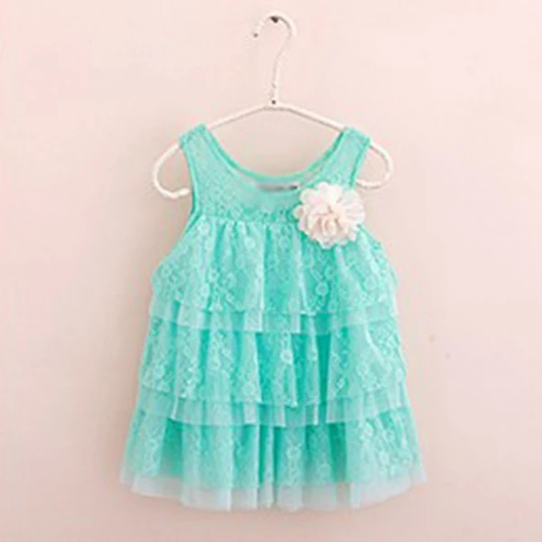 Summer Toddlers Babys Kids Princess Dresses Girl Floral Lace Layers