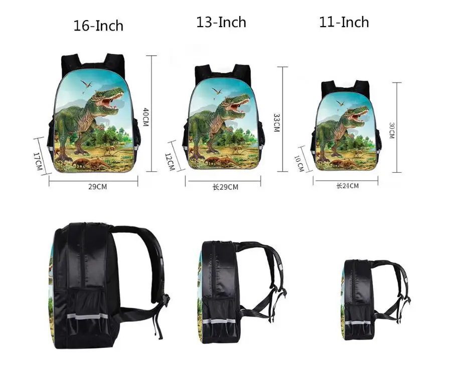 11 13 16 дюймов динозавр мир рюкзак животных аниме юрский дракон школьные сумки для малышей, мальчиков и девочек подростков Mochila подарочная сумка